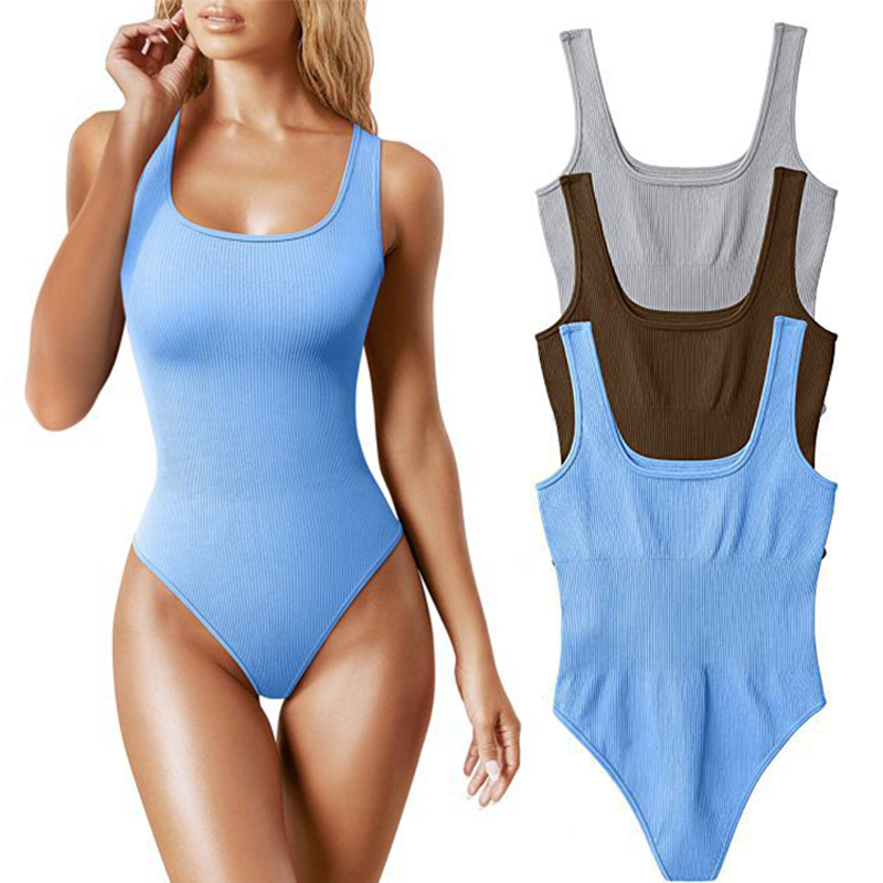 Summer Clothing Vintage - Harajuku Solid Sleeveless Bodysuit Sexy Body