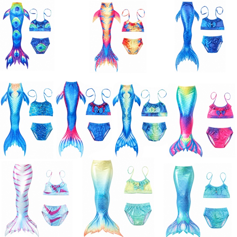 Summer Clothing Cheap - Summer beach mermaid swimsuit three piece