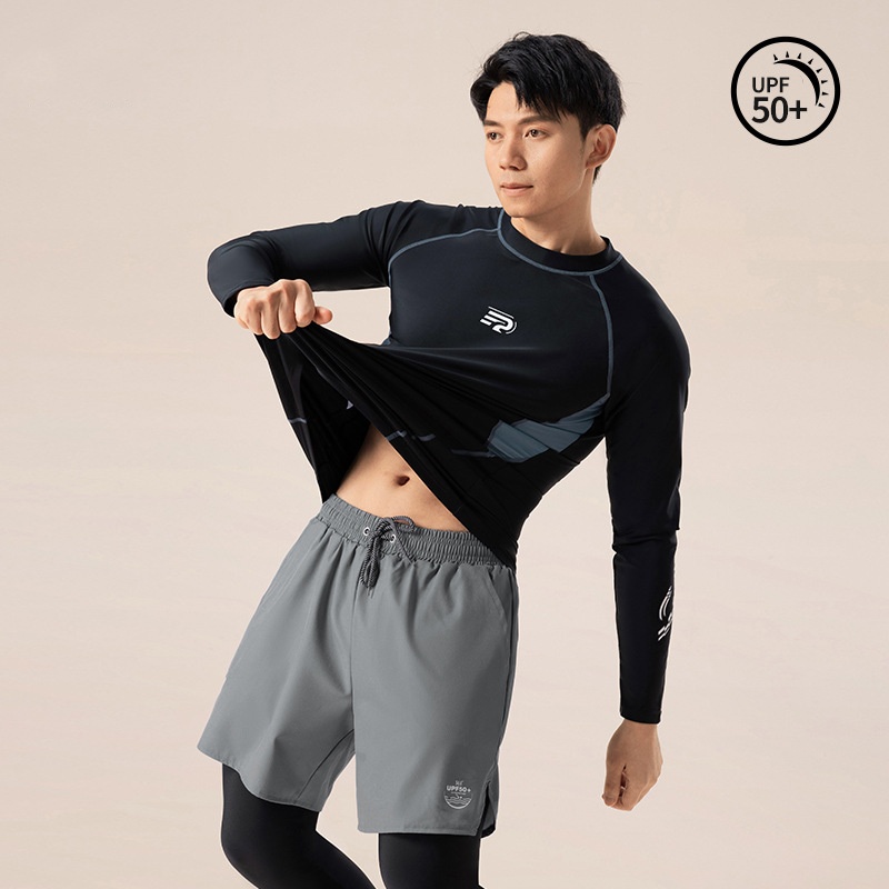 Rash Guard Long Sleeve - 361Men 2Pcs Long Sleeve WaterProof Surfing