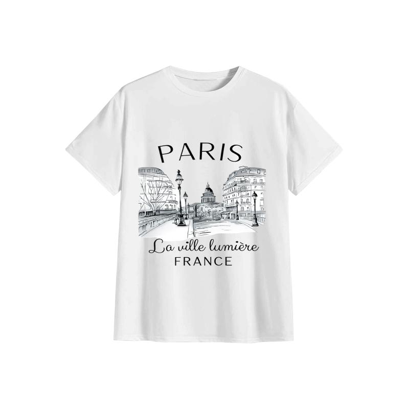 Summer Clothing In Paris - 90s T Shirt Paris Women Print