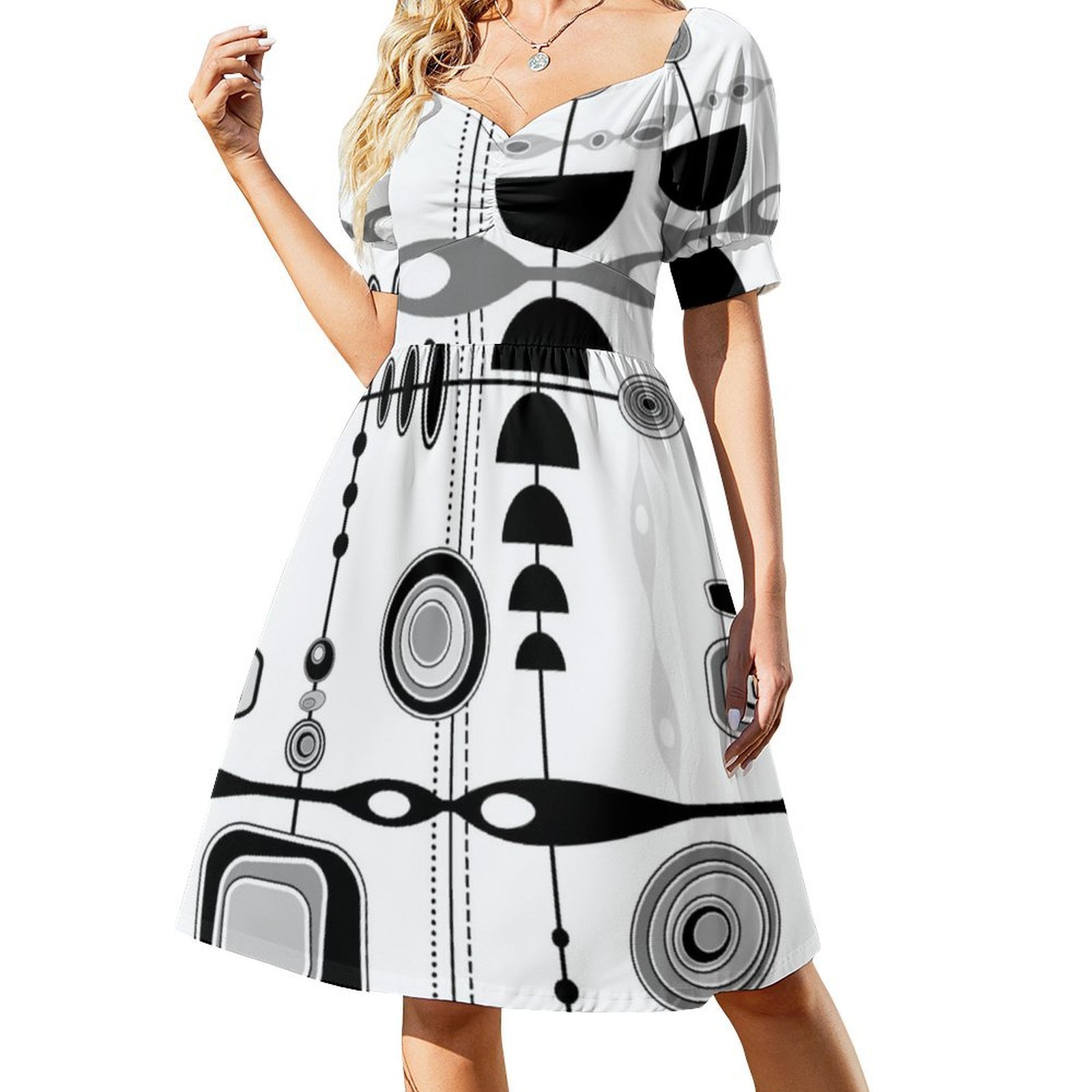 Mid Century Modern Print-Black - Summer Clothing Vintage review and price