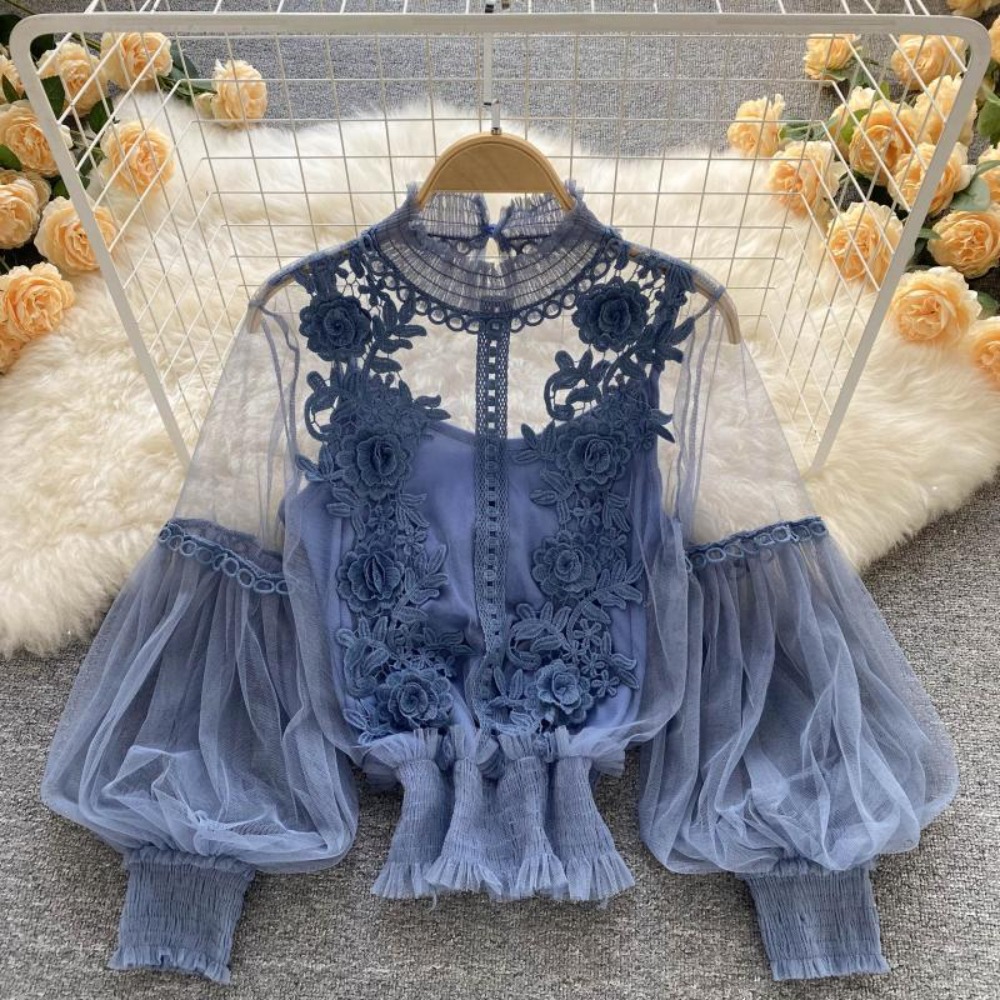 2Pcs/Set Lace Puff Long Sleeve - Summer Clothing Vintage review and price