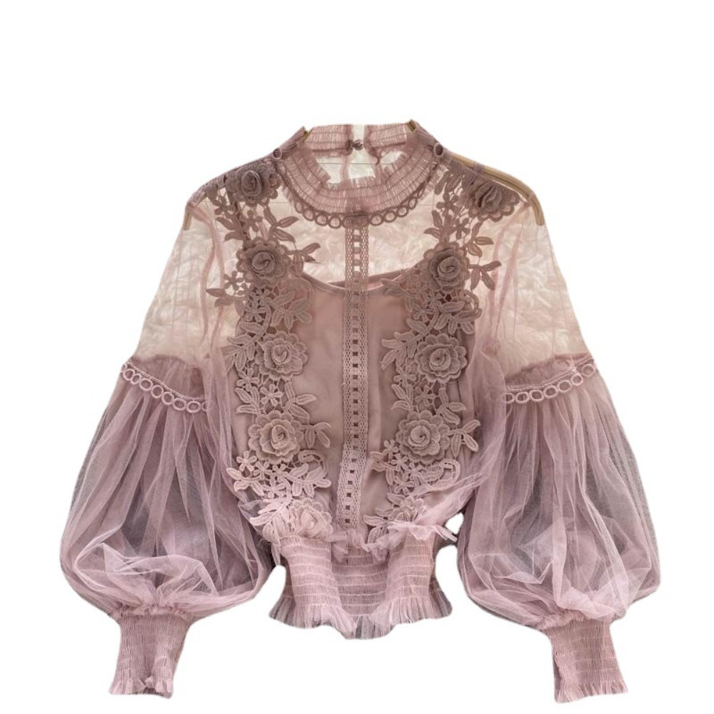 2Pcs/Set Lace Puff Long Sleeve - Summer Clothing Vintage review and price