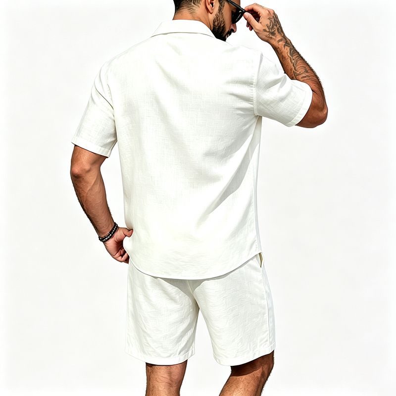 Men Linen Two Piece Outfit Sho - Summer Clothing Essentials review and price