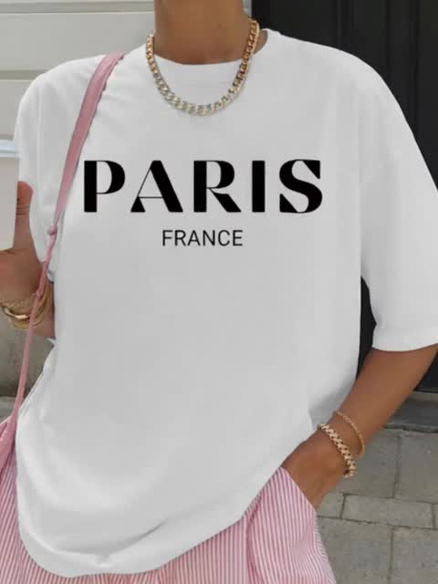 Women'S Casual Short-Sleeve Cr - Summer Clothing In Paris review and price