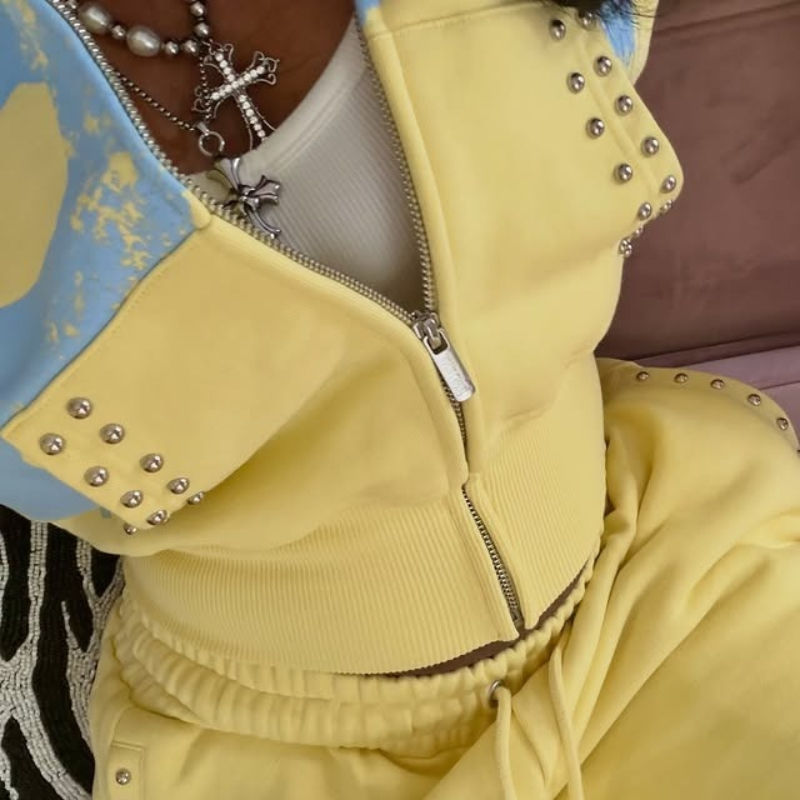 2 Pcs Hoodie Co-ords Yellow Me - Summer Clothing Cheap review and price
