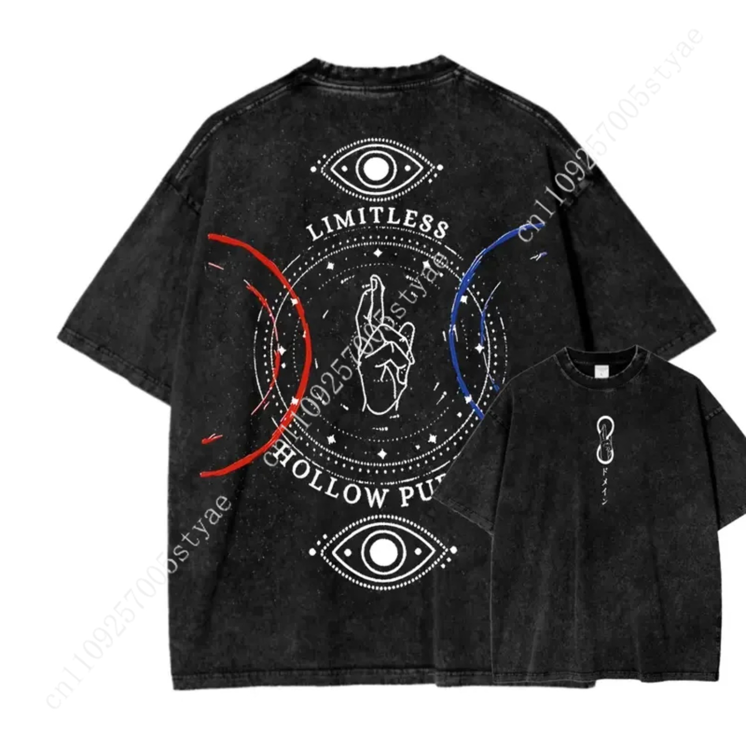 Anime  Gojo Satoru Print T-shi - Summer Clothing Vintage review and price