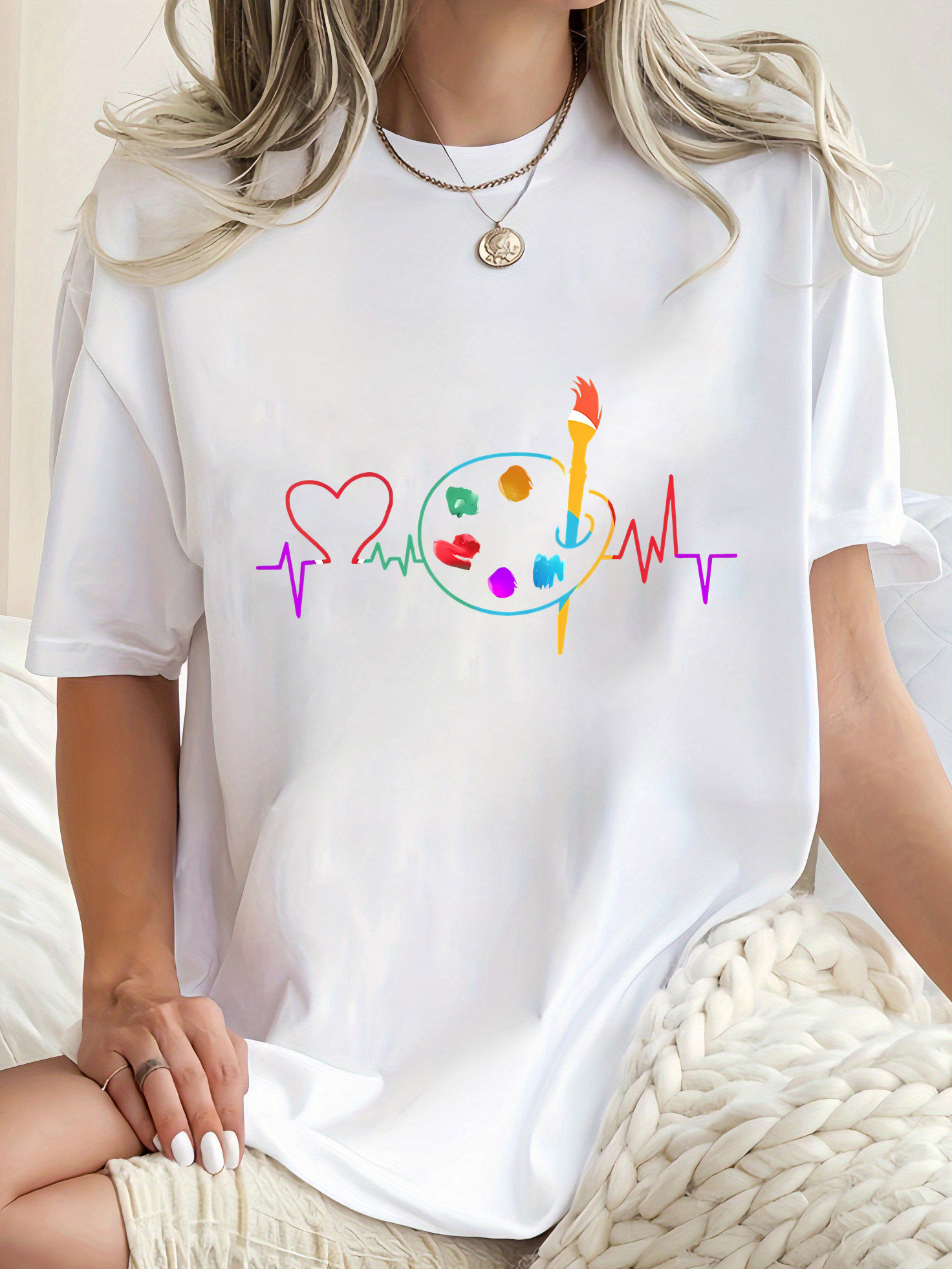 Colorful Geometric Women's Cas - Summer Clothing Palette review and price