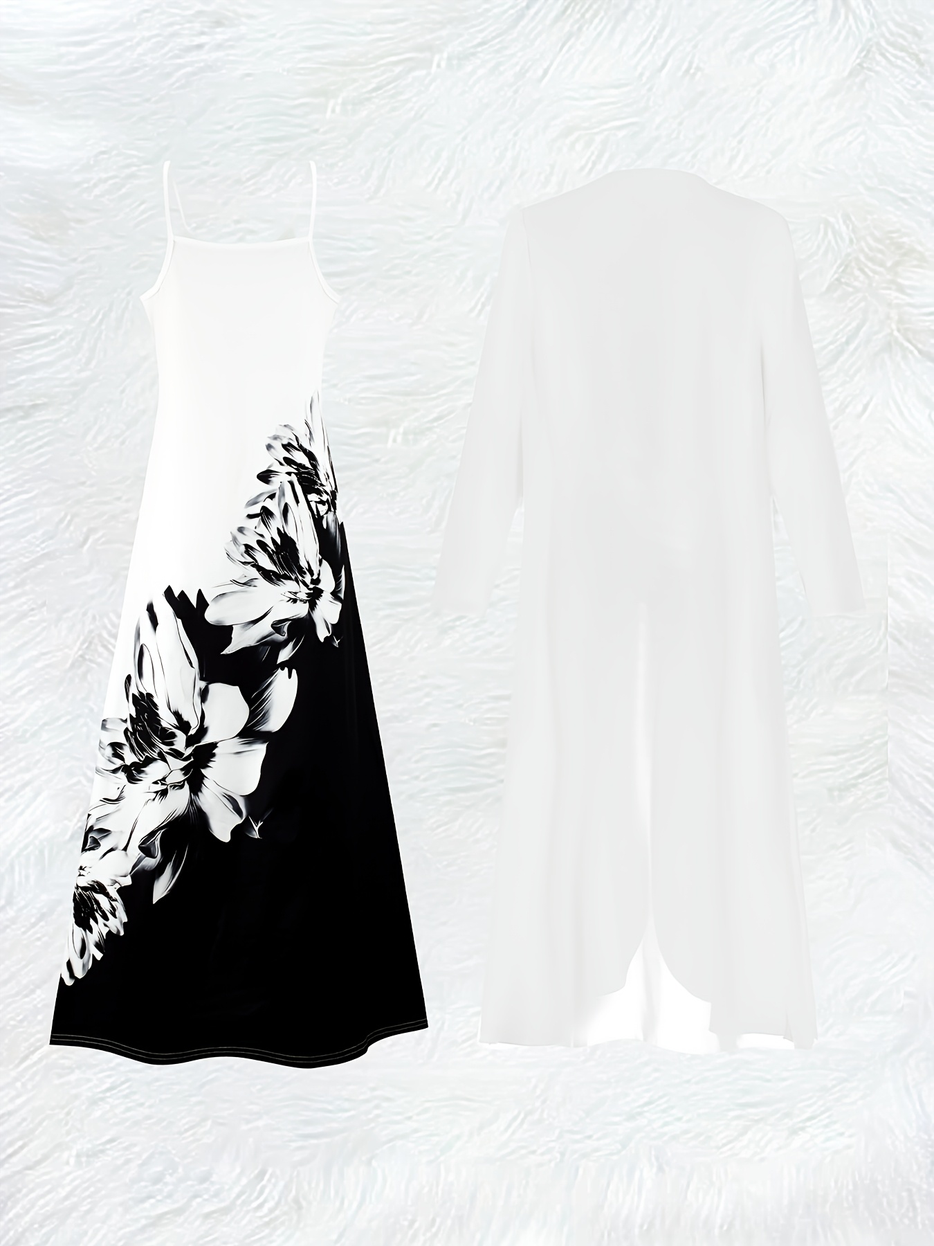 Casual Black and White Floral  - Summer Clothing Accessories review and price
