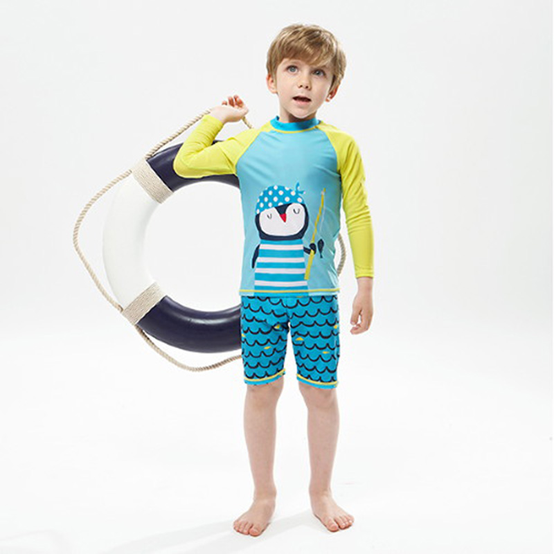 Kids Fish Dolphin Print Swimwe - Rash Guard Long Sleeve review and price
