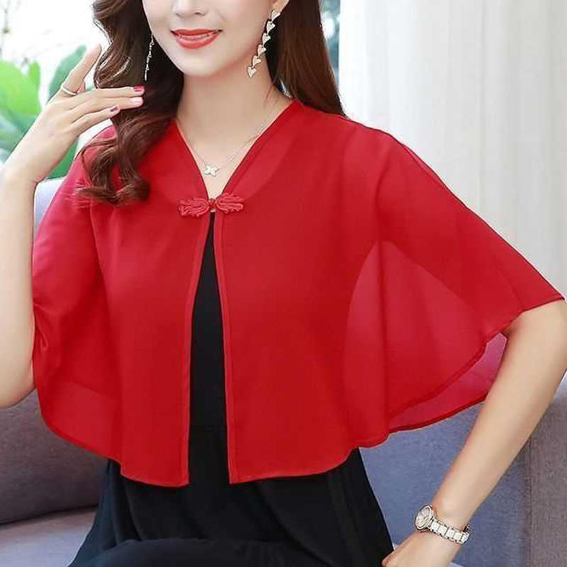 Spring Chiffon Short Outer Wea - Summer Clothing Accessories review and price