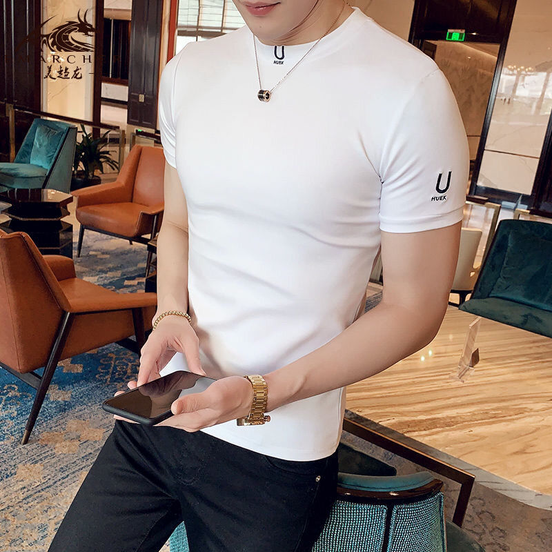 Black T Shirt for Men Plain Cl - Xl Summer Clothing review and price