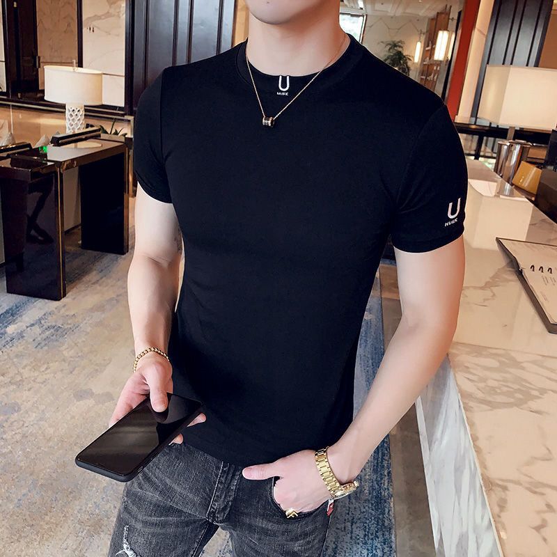 Black T Shirt for Men Plain Cl - Xl Summer Clothing review and price