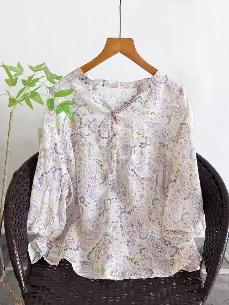 100% Ramie shirts for women su - Japan Summer Clothing Women review and price