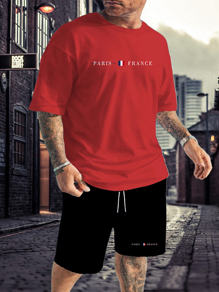 Men's Tracksuit 2 Piece O-neck - Summer Clothing Plus review and price