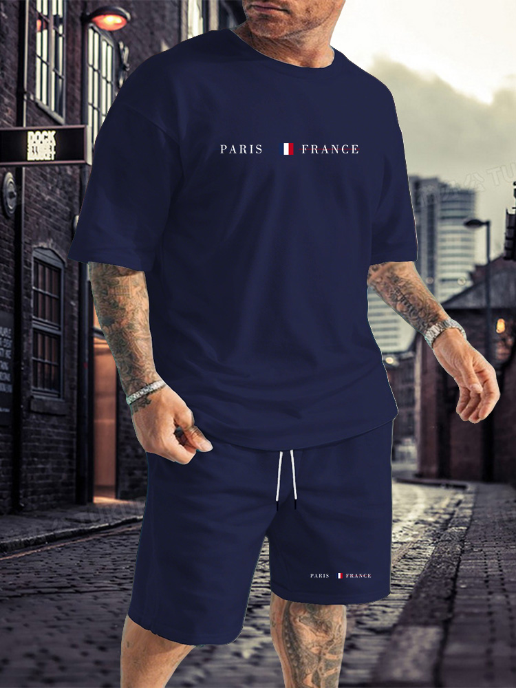 Men's Tracksuit 2 Piece O-neck - Summer Clothing Plus review and price