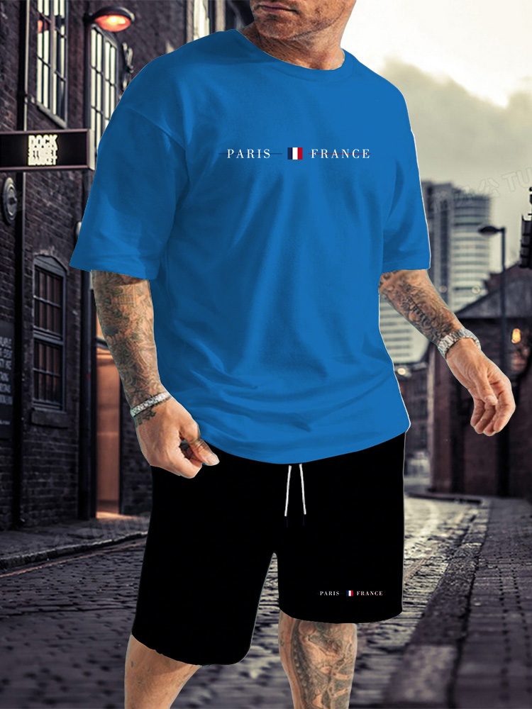 Men's Tracksuit 2 Piece O-neck - Summer Clothing Plus review and price