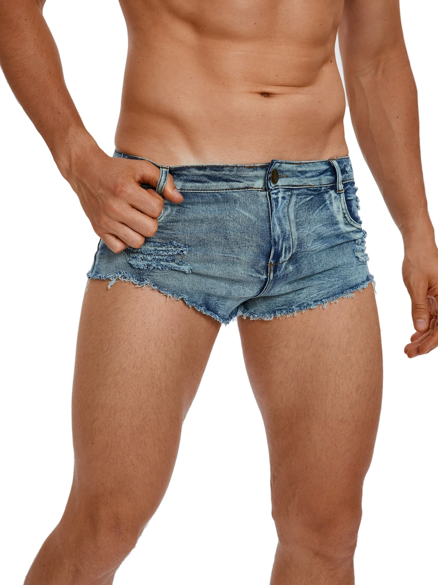 Men's Low Waist Jeans Shorts F - Summer Clothing Vintage review and price