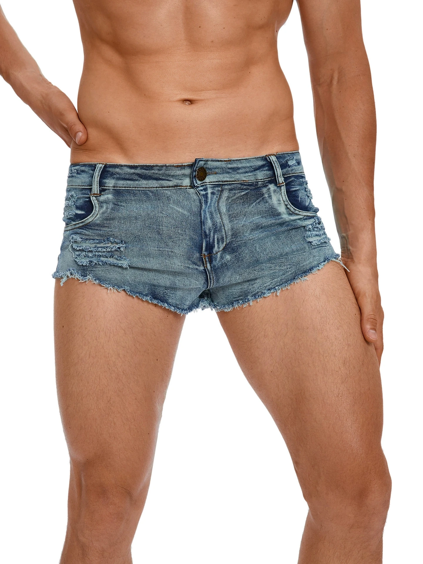 Men's Low Waist Jeans Shorts F - Summer Clothing Vintage review and price
